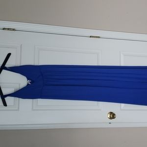 Royal blue wide leg jumpsuit
